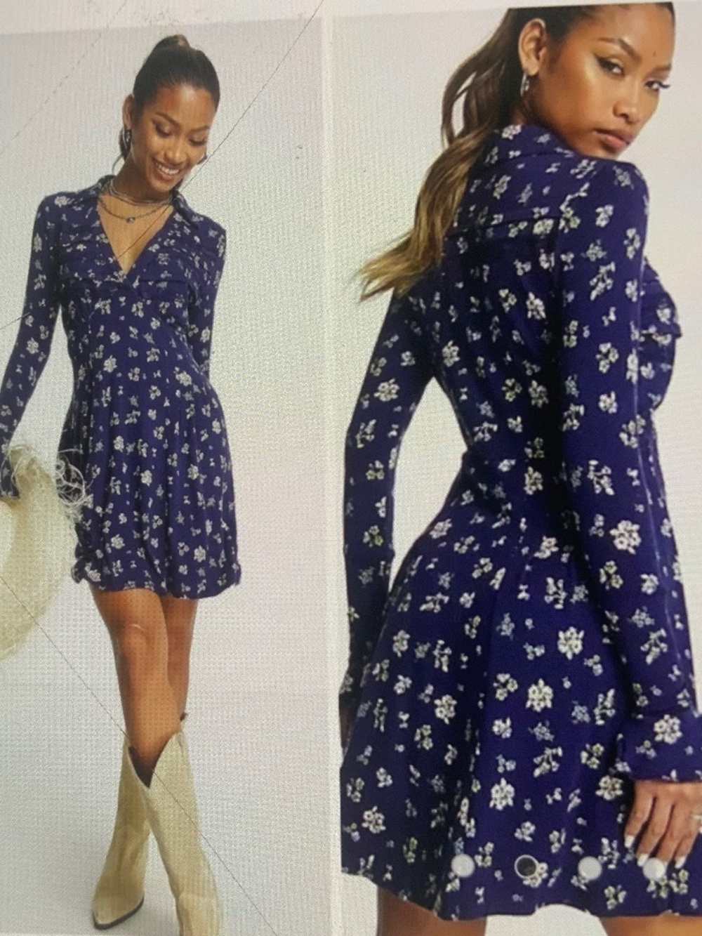 Free people Good Day Mini floral dress